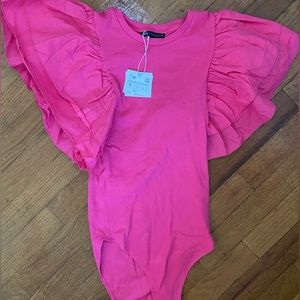 Zara puff sleeve bodysuit